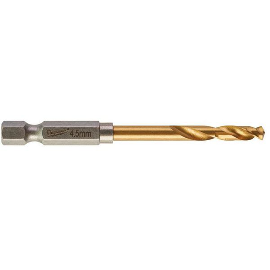 Milwaukee SHOCKWAVE Red Hex HSS-G TIN Metalliporanterä 1 kpl:n pakkaus 4,5 mm