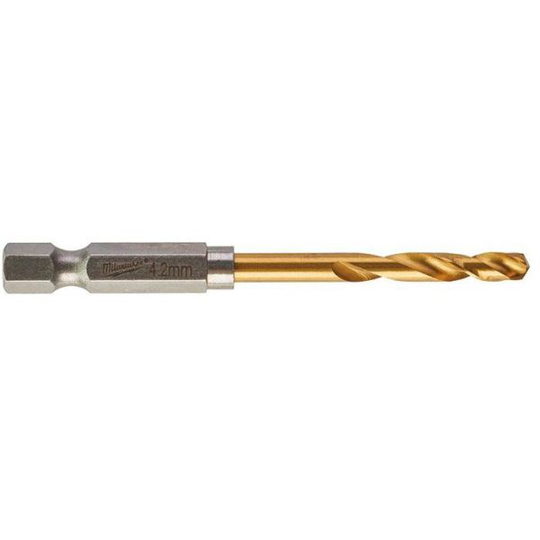 Milwaukee SHOCKWAVE Red Hex HSS-G TIN Metalliporanterä 1 kpl:n pakkaus 4,2 mm