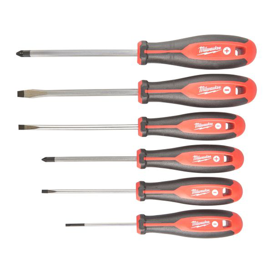 Milwaukee Tri-Lobe Ruuvitalttasarja pyöreällä varrella PZ1/PZ2/SL3/SL4/SL5.5/SL6.5