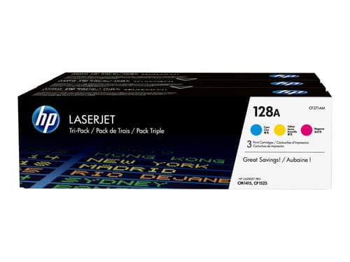 Hp Värikasetti Kit 128a (c/y/m) 1.3k - Cf371am