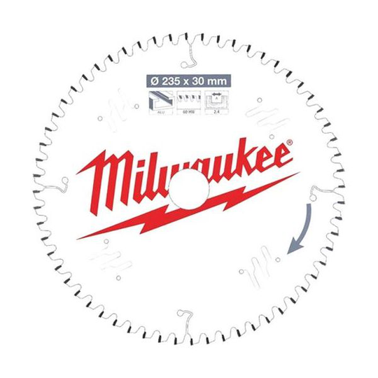 Milwaukee CSB P Alu Sahanterä 235x2,4x30 mm, 60T