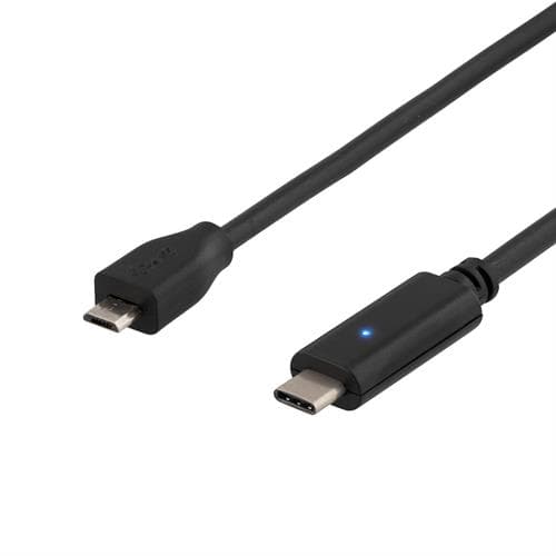 Deltaco Usbc-1023 0.5m 24-nastainen Usb-c Uros Micro-usb Type B Uros