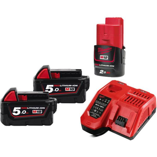 Milwaukee M18 NRG-502 Latauspaketti