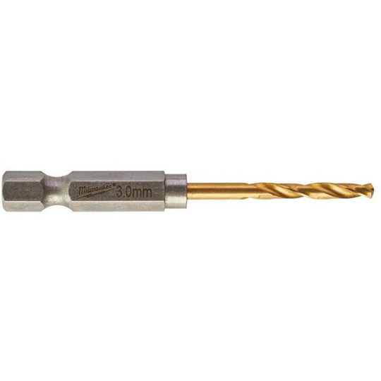 Milwaukee SHOCKWAVE Red Hex HSS-G TIN Metalliporanterä 2 kpl:n pakkaus 3 mm