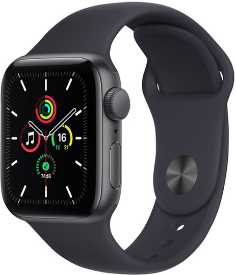 Apple Watch Se Gps, 40mm Space Grey Aluminium Case With Midnight Sport Band