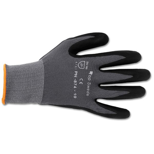 Top Swede PN874 Työkäsineet harmaa, nailon/lycra 6