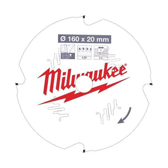 Milwaukee CSB P FC Sahanterä 160x2,2x20 mm, 4T