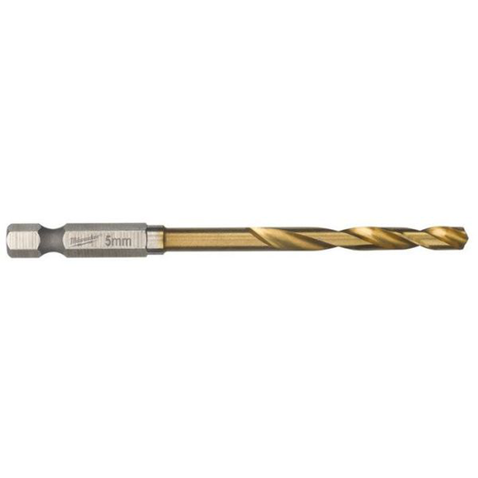 Milwaukee SHOCKWAVE Red Hex HSS-G TIN Metalliporanterä 1 kpl:n pakkaus 5 mm