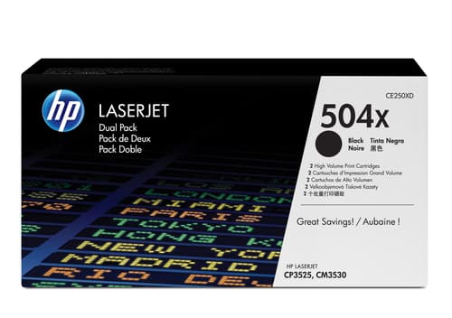 Hp Värikasetti Musta 504x - Ce250xd 2-pack