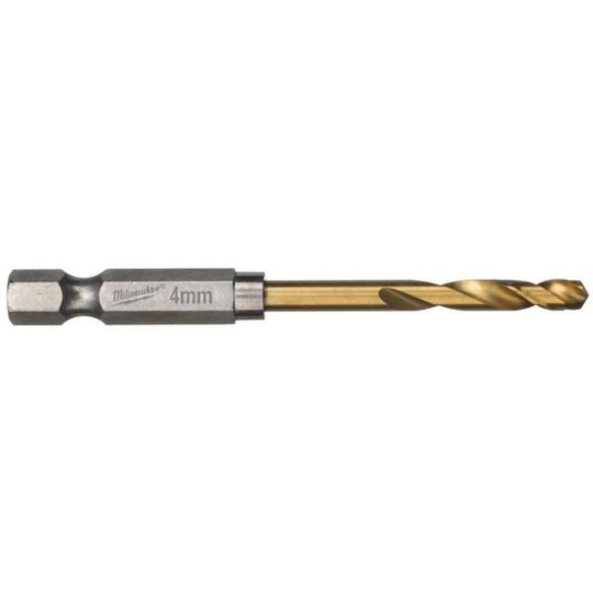 Milwaukee SHOCKWAVE Red Hex HSS-G TIN Metalliporanterä 2 kpl:n pakkaus 4 mm