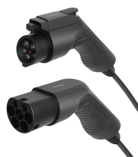 Deltaco E-charge, Cable Type 2 - Type 1, 1 Phase, 16a, 5m 5m Iec 62196 Type 2 Naaras Sae J1772 (yazaki) Uros