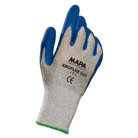 Top Swede Kroflex 840 Viiltosuojakäsineet harmaa/sininen 8