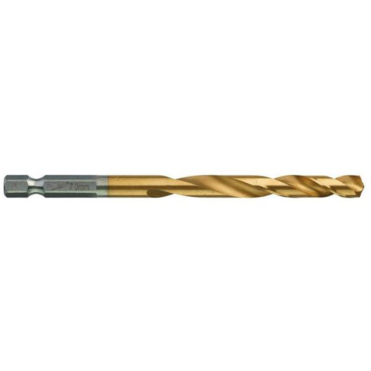 Milwaukee SHOCKWAVE Red Hex HSS-G TIN Metalliporanterä 1 kpl:n pakkaus 7 mm