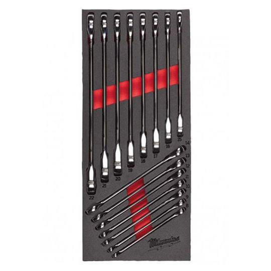 Milwaukee 4932479828 Steel Storage Räikkäavainsarja 15-osainen