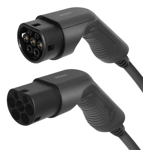 Deltaco E-charge, Cable Type 2 - Type 2, 1 Phase, 32a, 5m 5m Iec 62196 Type 2 Uros Iec 62196 Type 2 Naaras