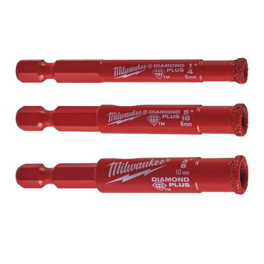 Milwaukee Diamond Plus Timanttiporasarja 3 kokoa