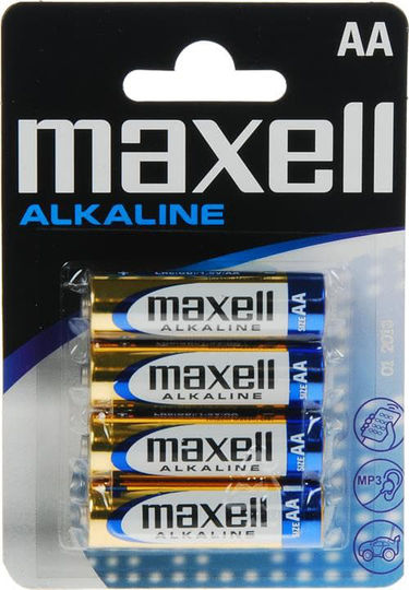 Maxell Alkaline Battery 4pcs Aa Lr06
