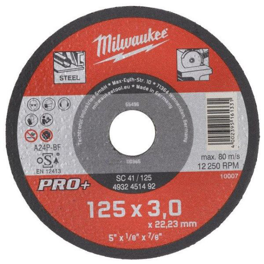Milwaukee SCS 41 PRO+ Katkaisulaikka 125x3 mm.