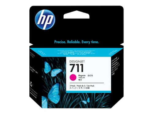 Hp Muste Magenta 711, 29ml - Dj T120 - 3-pack