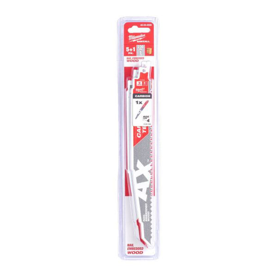 Milwaukee AX230 Puukkosahanteräsarja 230 mm, 5 TPI, 6 osaa