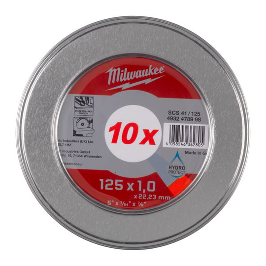 Milwaukee 4932478998 Katkaisulaikka 10-pakkaus 125 x 1.0 mm