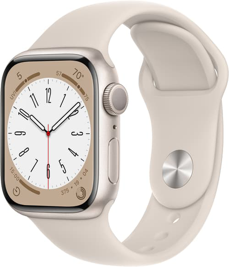 Apple Watch Series 8 Gps, 41mm Starlight Aluminium Case With Starlight Sport Band