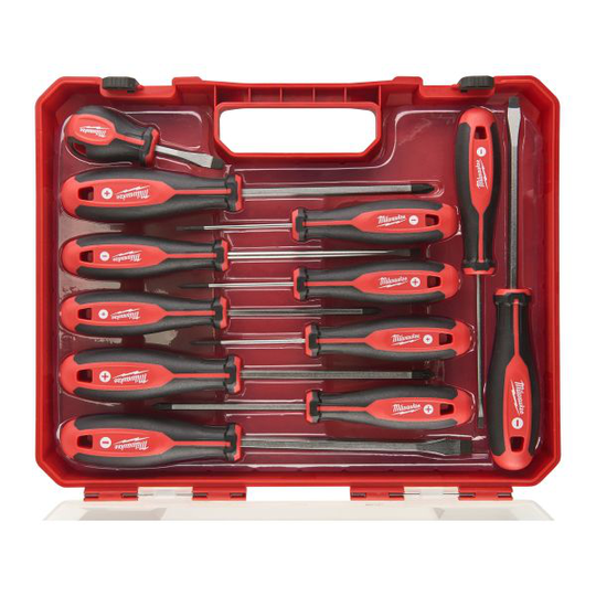 Milwaukee Tri-Lobe Ruuvitalttasarja pyöreällä varrella PZ0/PZ1/PZ2/PH0/PH1/PH2/SL2.5/SL4/SL5.5/SL6.5/SL6.5/SL8