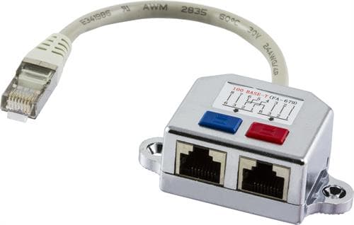 Deltaco Ftp Shieldede Y-cable 1xrj45ha To 2xrj45ho Rj-45 Uros Rj-45 Naaras
