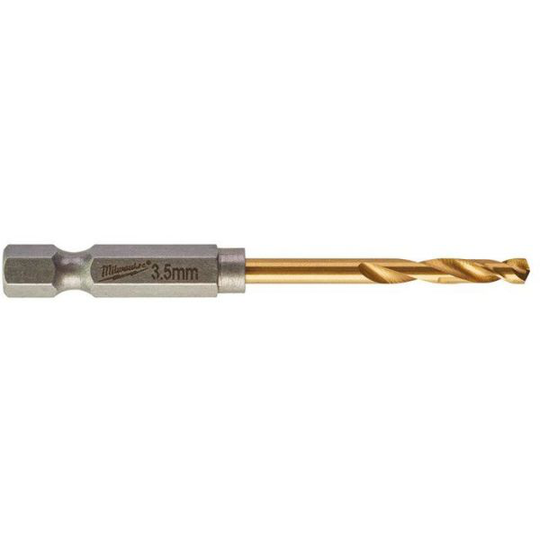 Milwaukee SHOCKWAVE Red Hex HSS-G TIN Metalliporanterä 2 kpl:n pakkaus 3,5 mm
