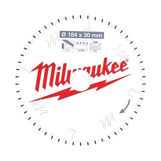 Milwaukee CSB P Alu Sahanterä 184x2,4x30 mm, 54T