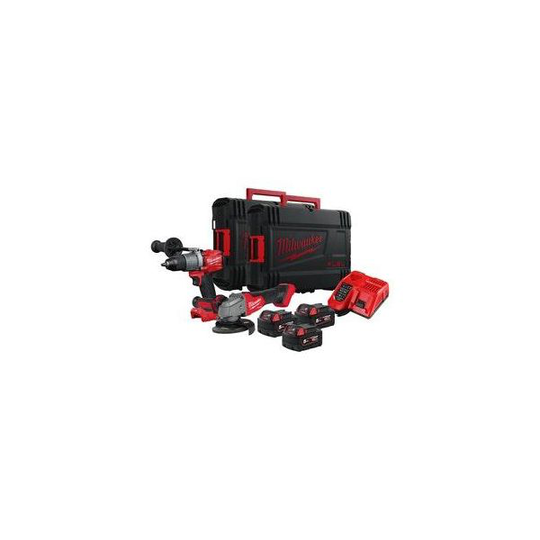Milwaukee M18 FPP2Y2-503X Työkalupaketti iskuporakone, kulmahiomakone, akut