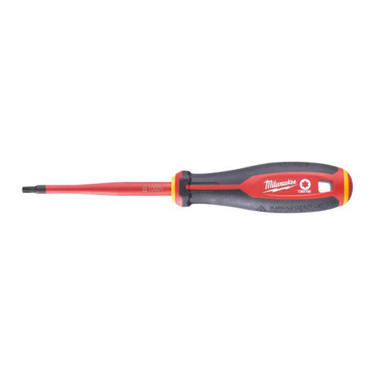 Milwaukee Tri-Lobe VDE Ruuvimeisseli kolmisivuinen pyörimistä estävä kahva T25 x 100 mm