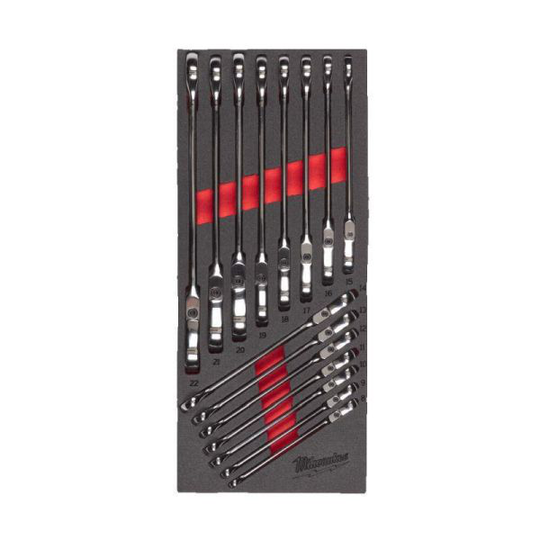 Milwaukee 4932479829 Steel Storage Räikkäavainsarja 15-osainen