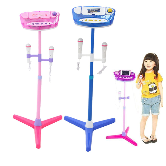 Children Kids Mic Karaoke Machine Set Adjustable Sing Toy Microphones Music Developmental Play Toys Set Gift Xmas