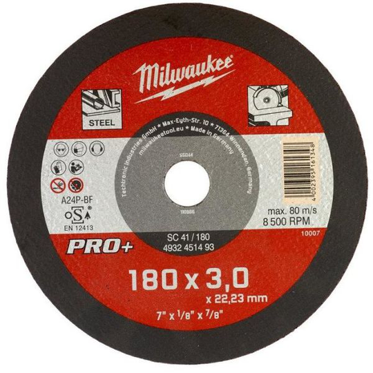 Milwaukee SCS 41 PRO+ Katkaisulaikka 180x3 mm.
