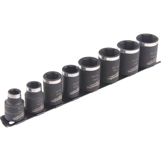 Milwaukee Shockwave Impact Duty Kuusioholkkiset 3/8", lyhyt, 8 osaa