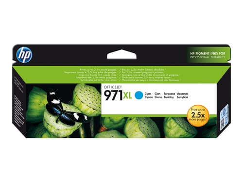 Hp Muste Syaani No.971xl 6,6k - Officejet Pro X451/x551/x476 X576