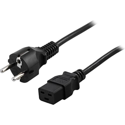Deltaco Virtajohto 5m Power Cee 7/7 Uros Power Iec 60320 C19