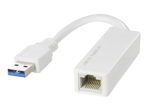 Deltaco Usb 3.0 Gigabit -verkkosovitin Ja Sisäinen Flash-muisti Ajureita Varten, Valkoinen