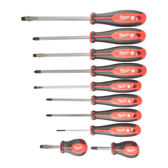 Milwaukee Tri-Lobe Ruuvitalttasarja pyöreällä varrella PZ1/PZ2/PH1/PH2/SL3/SL5.5/SL6.5/SL6.5/SL8