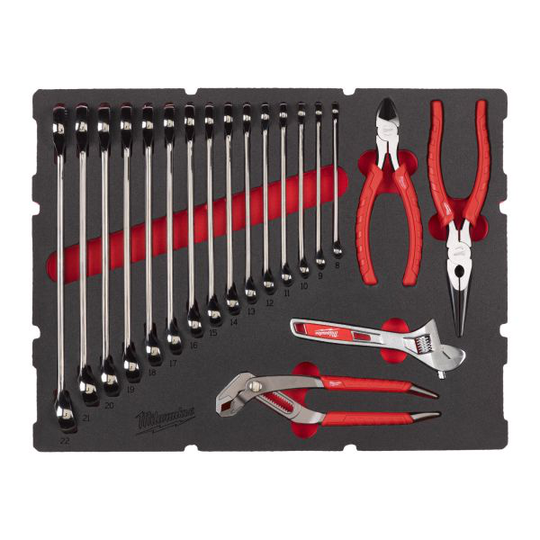Milwaukee 4932480715 Kiintolenkkiavainsarja 19 osaa