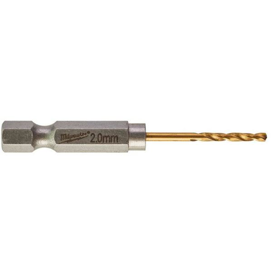 Milwaukee SHOCKWAVE Red Hex HSS-G TIN Metalliporanterä 2 kpl:n pakkaus 2 mm